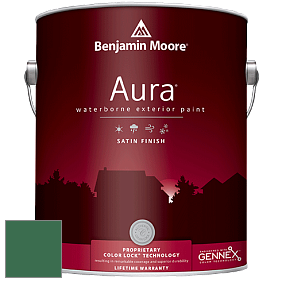 Benjamin Moore Aura 631 Waterborne Exterior Satin Finish краска цвет 2040-20 Green Meadows