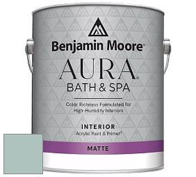 Benjamin Moore Aura 532 Bath & Spa Waterborne Interior Paint Matte Finish краска цвет NCS S 2010-B70G 