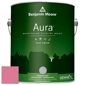 Benjamin Moore Aura 629 Waterborne Exterior Flat Finish краска цвет 2003-40 True Pink