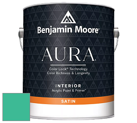 Benjamin Moore Aura 526 Waterborne Interior Satin Finish покрытие цвет 615 Mayan Green