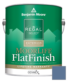 Краска Regal Select Exterior Paint-MoorLife Flat Finish (W105) цвет 825 Blue Nova