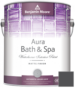 Краска Benjamin Moore Aura Bath & Spa Interior Paint Matte Finish (532) цвет 2124-10 Wrought Iron