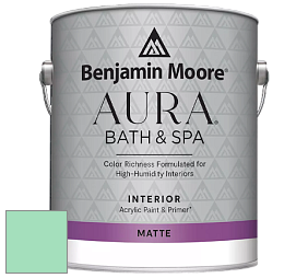 Benjamin Moore Aura 532 Bath & Spa Waterborne Interior Paint Matte Finish краска цвет 2037-50 Greenwood Lake