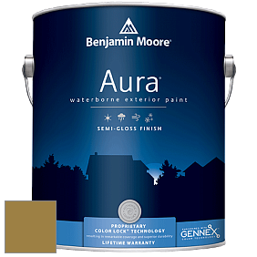 Benjamin Moore Aura 632 Waterborne Exterior Semi-Gloss Finish краска цвет 2151-10 Mustard Olive