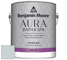 Benjamin Moore Aura 532 Bath & Spa Waterborne Interior Paint Matte Finish краска цвет NCS S 1505-B50G 