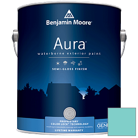 Краска Aura Waterborne Exterior Semi-Gloss Finish (632) цвет 662 Mexicali Turquoise