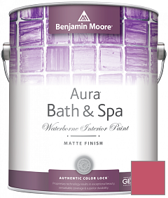 Краска Benjamin Moore Aura 532 Bath & Spa Waterborne Interior Paint Matte Finish краска цвет 2087-30 Italiano Rose