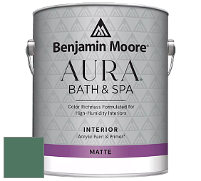 Benjamin Moore Aura 532 Bath & Spa Waterborne Interior Paint Matte Finish краска цвет NCS S 5030-G 