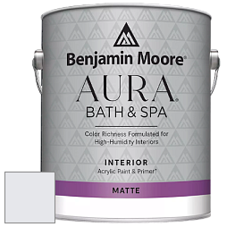 Benjamin Moore Aura 532 Bath & Spa Waterborne Interior Paint Matte Finish краска цвет NCS S 0603-R60B 