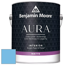 Benjamin Moore Aura 522 Interior Paint - Matte краска цвет 2065-50 Blue Wave