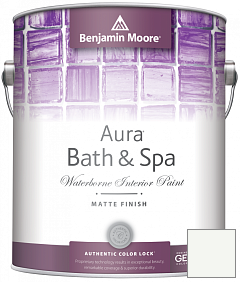 Краска Benjamin Moore Aura Bath & Spa Interior Paint Matte Finish (532) цвет OC-65 Chantilly Lace