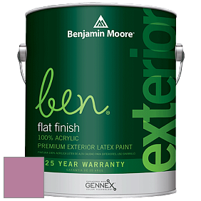 Benjamin Moore Ben 541 Waterborne Exterior Flat Finish краска цвет 2083-40 Begonia