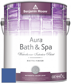 Benjamin Moore Aura 532 Bath & Spa Waterborne Interior Paint Matte Finish краска цвет 2067-30 Twilight Blue