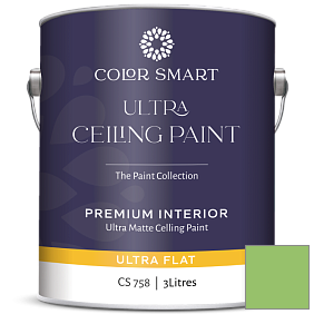 Краска COLOR SMART CS 758 ULTRA CEILING PAINT ультраматовая краска цвет 558 Killala Green