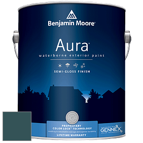 Benjamin Moore Aura 632 Waterborne Exterior Semi-Gloss Finish краска цвет 2055-10 Teal