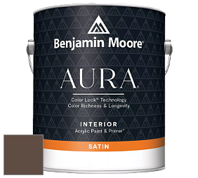 Benjamin Moore Aura 526 Waterborne Interior Satin Finish покрытие цвет 2111-10 Deep Taupe