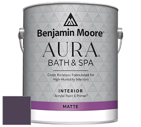 Benjamin Moore Aura 532 Bath & Spa Waterborne Interior Paint Matte Finish краска цвет NCS S 7020-R50B 