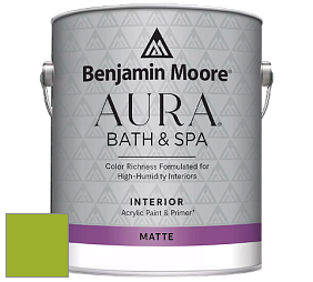 Benjamin Moore Aura 532 Bath & Spa Waterborne Interior Paint Matte Finish краска цвет NCS S 1075-G40Y 