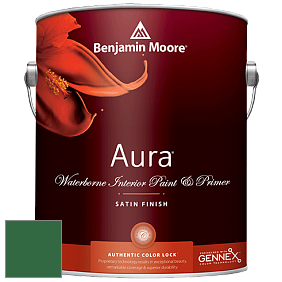 Benjamin Moore Aura 526 Waterborne Interior Satin Finish покрытие цвет NCS S 4550-G10Y 