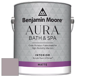 Benjamin Moore Aura 532 Bath & Spa Waterborne Interior Paint Matte Finish краска цвет 2113-50 Mauve Desert
