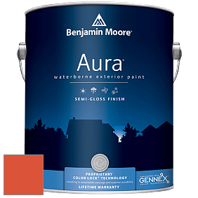Benjamin Moore Aura 632 Waterborne Exterior Semi-Gloss Finish краска цвет 2014-10 Festive Orange