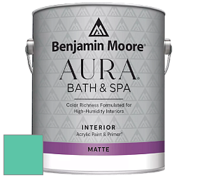 Benjamin Moore Aura 532 Bath & Spa Waterborne Interior Paint Matte Finish краска цвет 2046-40 Green Sponge