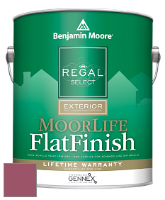 Benjamin Moore W105 Regal Select Exterior Paint-MoorLife Flat Finish краска цвет 2085-30 Gypsy Love