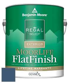 Benjamin Moore W105 Regal Select Exterior Paint-MoorLife Flat Finish краска цвет 2063-20 Downpour Blue
