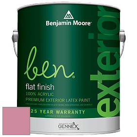 Benjamin Moore Ben 541 Waterborne Exterior Flat Finish краска цвет 2081-40 Pink Blossom