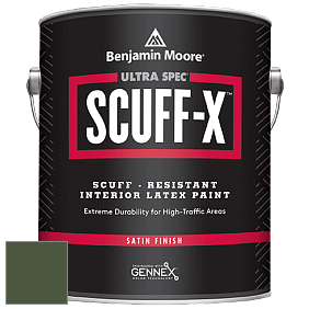 Benjamin Moore 486 Ultra Spec SCUFF-X Interior Satin Finish краска цвет RAL 6003 