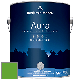 Benjamin Moore Aura 632 Waterborne Exterior Semi-Gloss Finish краска цвет 2032-20 Traffic Light Green