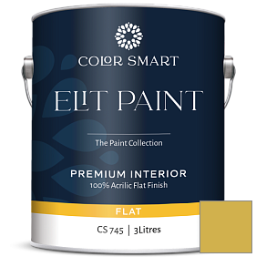 Краска COLOR SMART CS 745 ELIT PAINT глубокоматовая моющаяся краска цвет 371 Bright Gold