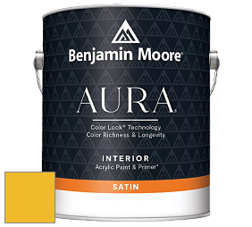 Benjamin Moore Aura 526 Waterborne Interior Satin Finish покрытие цвет NCS S 1070-Y 