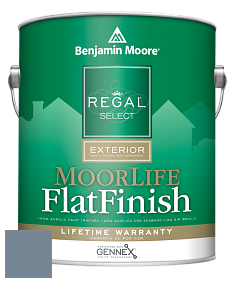 Benjamin Moore W105 Regal Select Exterior Paint-MoorLife Flat Finish краска цвет 1629 Bachelor Blue