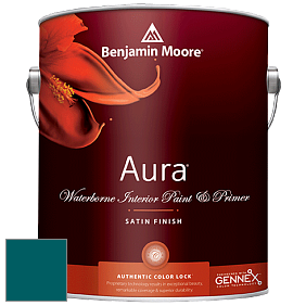 Benjamin Moore Aura 526 Waterborne Interior Satin Finish покрытие цвет NCS S 5540-B20G 