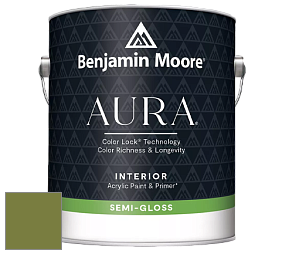 Benjamin Moore Aura 528 Waterborne Interior Semi-gloss Finish краска цвет NCS S 4050-G50Y 