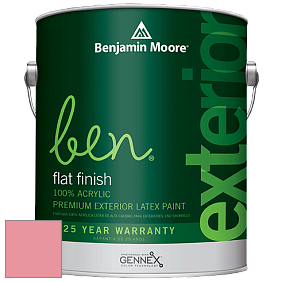 Benjamin Moore Ben 541 Waterborne Exterior Flat Finish краска цвет 1334 Pretty in Pink