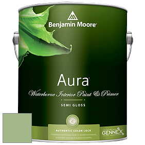 Benjamin Moore Aura 528 Waterborne Interior Semi-gloss Finish краска цвет NCS S 2030-G30Y 