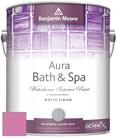 Benjamin Moore Aura 532 Bath & Spa Waterborne Interior Paint Matte Finish краска цвет 2079-40 Springtime Bloom