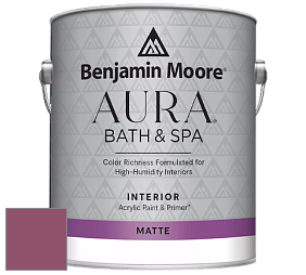 Benjamin Moore Aura 532 Bath & Spa Waterborne Interior Paint Matte Finish краска цвет 2083-30 Old Claret