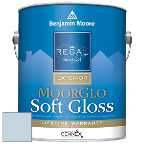 Benjamin Moore W096 Regal Select Exterior Paint-Moor GloSoft Gloss Finish краска цвет 820 Misty Blue
