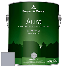Benjamin Moore Aura 629 Waterborne Exterior Flat Finish краска цвет 2118-50 Excalibur Gray