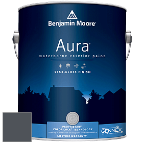 Benjamin Moore Aura 632 Waterborne Exterior Semi-Gloss Finish краска цвет 2119-30 Baby Seal Black