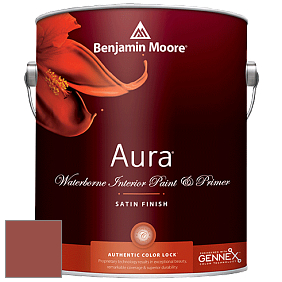 Benjamin Moore Aura 526 Waterborne Interior Satin Finish покрытие цвет 2090-30 Terra Cotta Tile