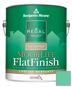 Краска Regal Select Exterior Paint-MoorLife Flat Finish (W105) цвет 2042-40 Miami Green