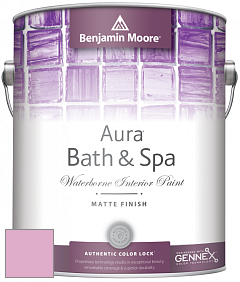 Benjamin Moore Aura 532 Bath & Spa Waterborne Interior Paint Matte Finish краска цвет 2078-50 Pink Begonia