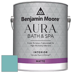 Benjamin Moore Aura 532 Bath & Spa Waterborne Interior Paint Matte Finish краска цвет NCS S 2030-B40G 