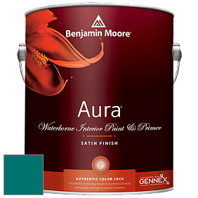 Benjamin Moore Aura 526 Waterborne Interior Satin Finish покрытие цвет NCS S 4055-B40G 
