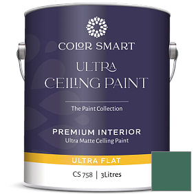 Краска COLOR SMART CS 758 ULTRA CEILING PAINT ультраматовая краска цвет 595 Deep Jungle