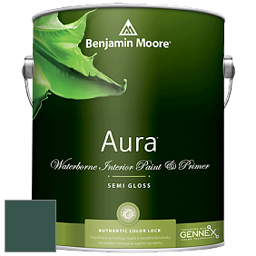 Benjamin Moore Aura 528 Waterborne Interior Semi-gloss Finish краска цвет 2047-10 Forest Green